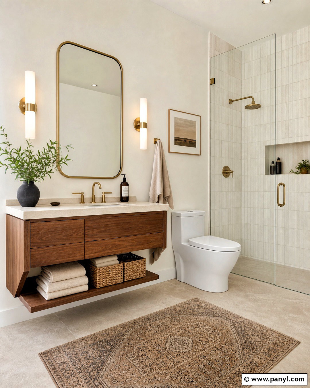 Dove Wing Bathroom With Warm Walnut - 20 dove wing benjamin moore ideas