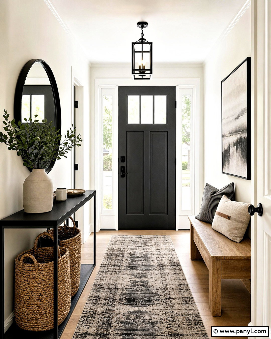 Dove Wing Entryway With Black Accents - 20 dove wing benjamin moore ideas