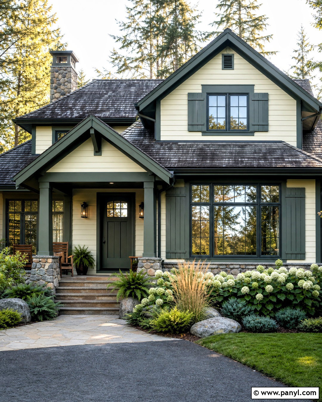 Dove Wing Exterior With Dark Green Trim - 20 dove wing benjamin moore ideas