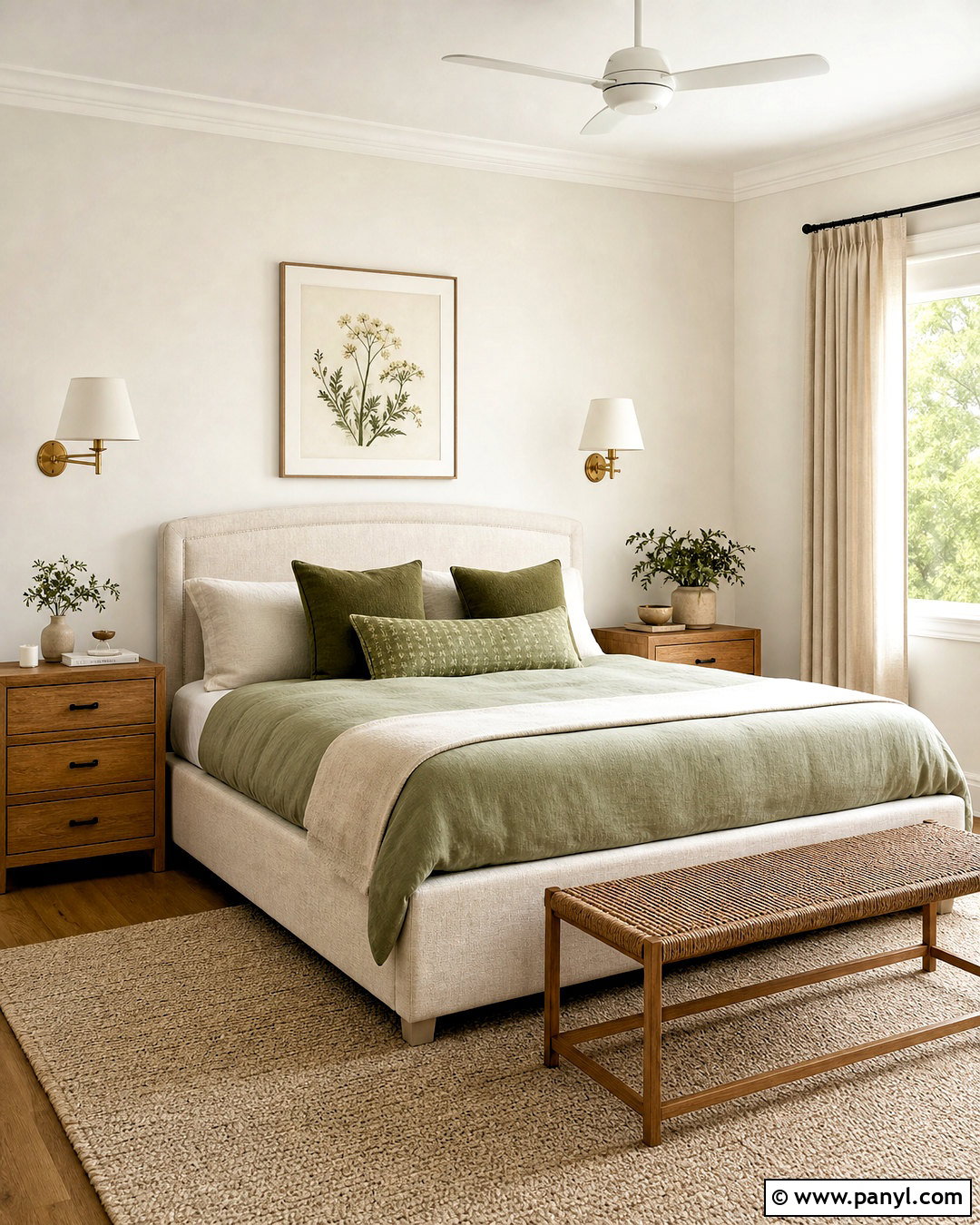 Dover White Bedroom With Sage Green - 20 sw dover white ideas