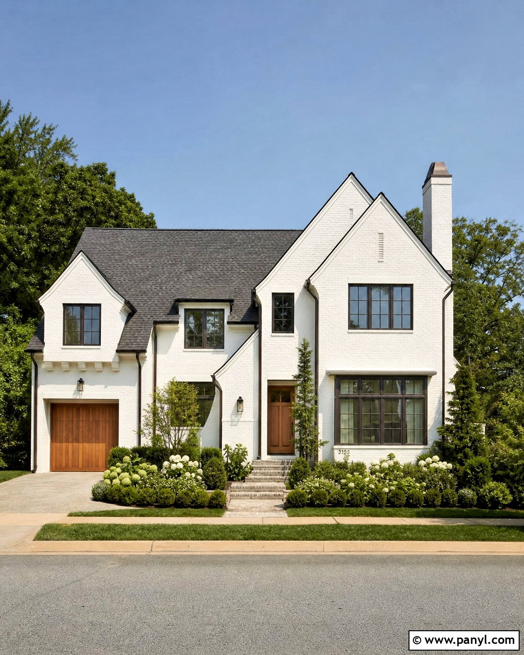 Dover White Brick House With Wood Accents - 20 sw dover white ideas