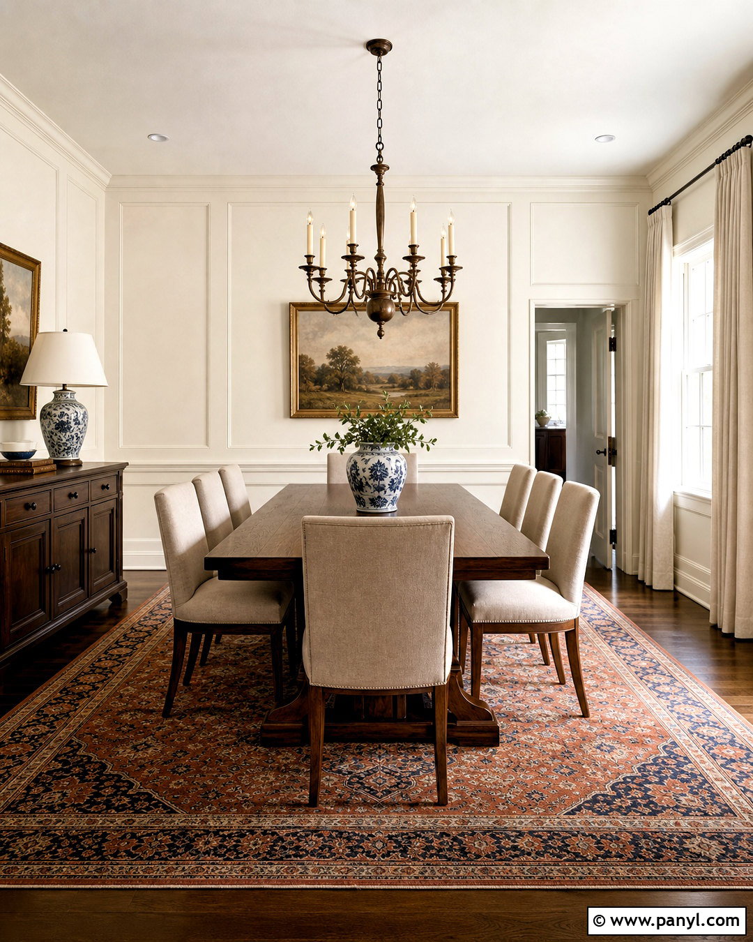 Dover White Dining Room With Dark Walnut - 20 sw dover white ideas