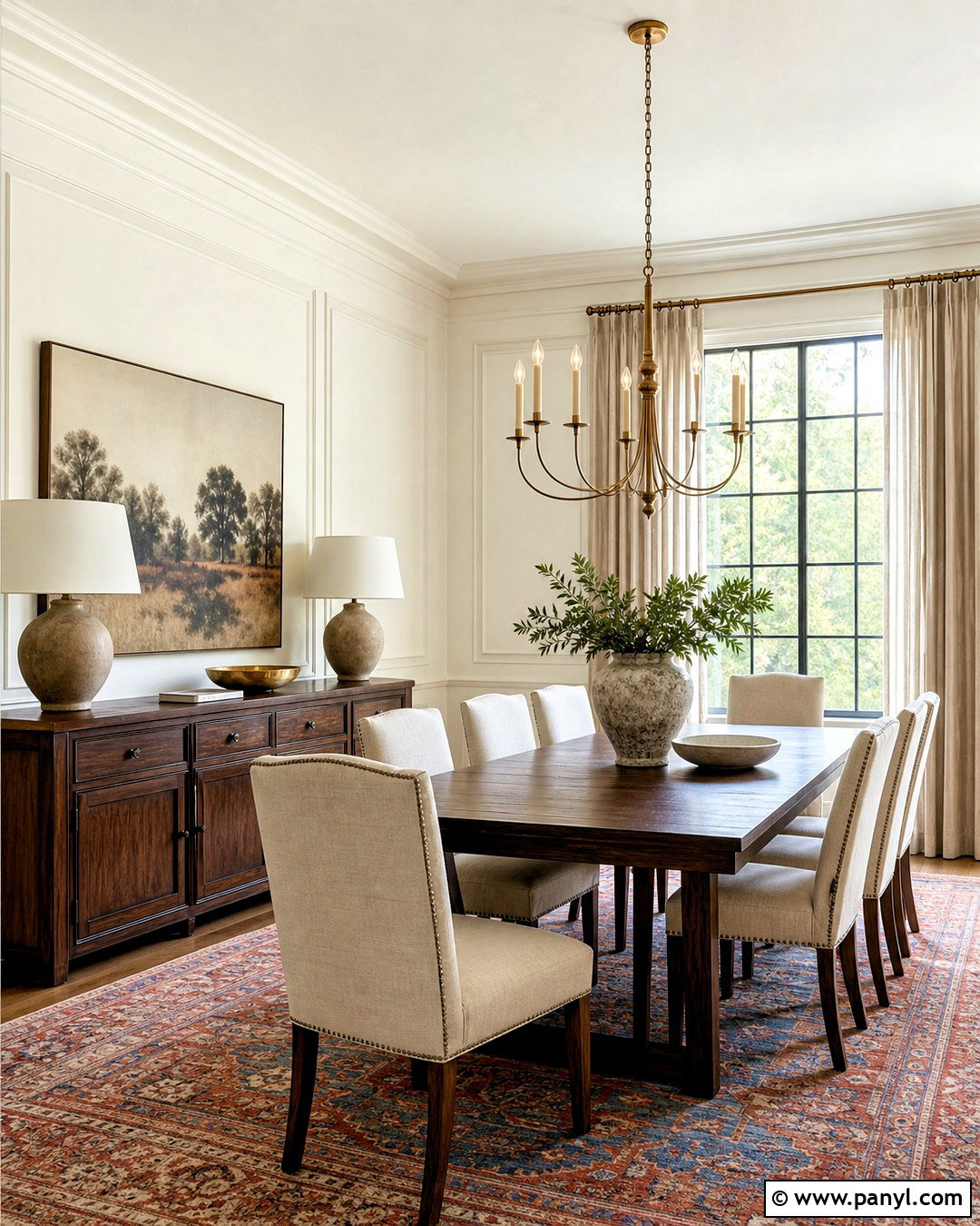 Dover White Dining Room With Dark Walnut - 20 dove white sherwin williams ideas