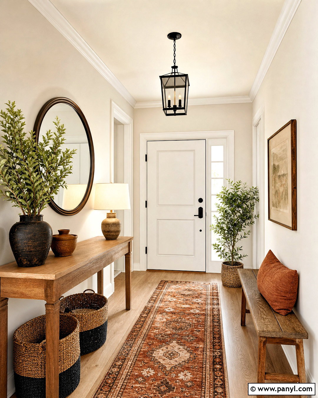 Dover White Entryway With Terracotta Accents - 20 dove white sherwin williams ideas