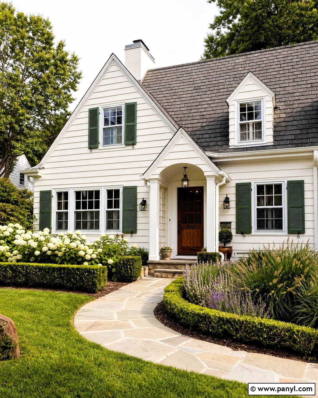 Dover White Exterior With Green Shutters - 20 sw dover white ideas