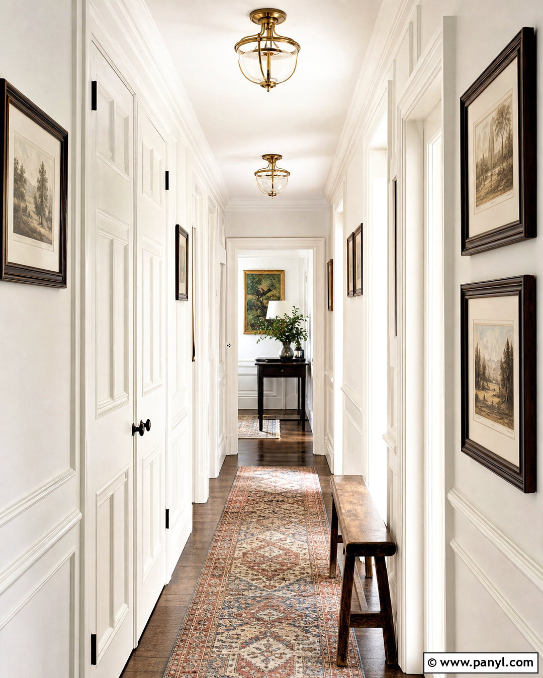 Dover White Hallway With Wall Molding - 20 dove white sherwin williams ideas