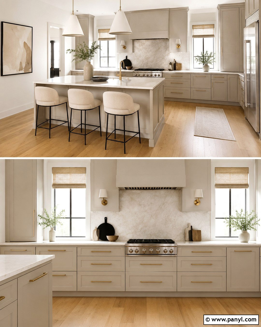 Dover White Walls With Greige Cabinets - 20 dover white kitchen walls