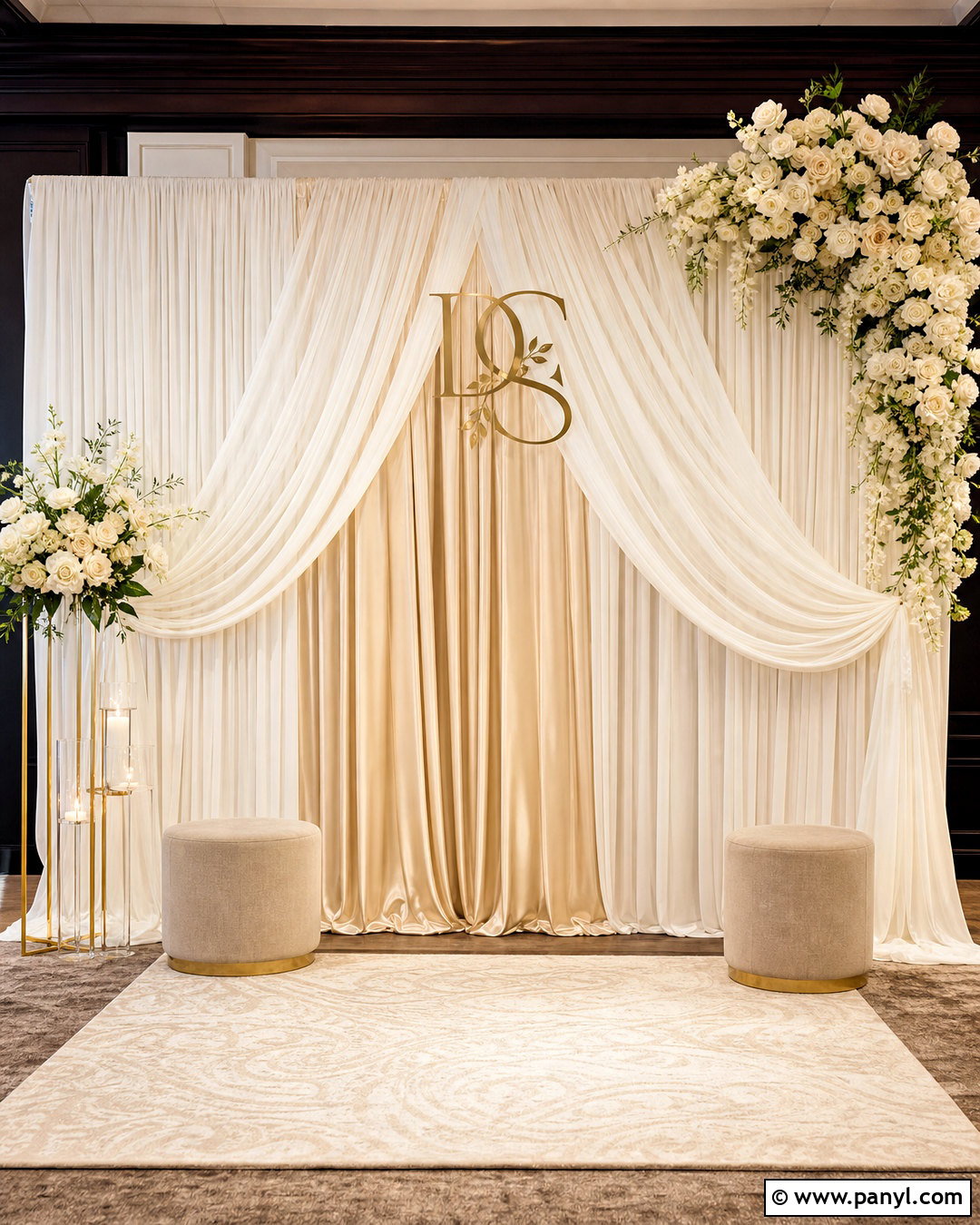 Draped Fabric Event Photo Wall - 20 event photo wall ideas