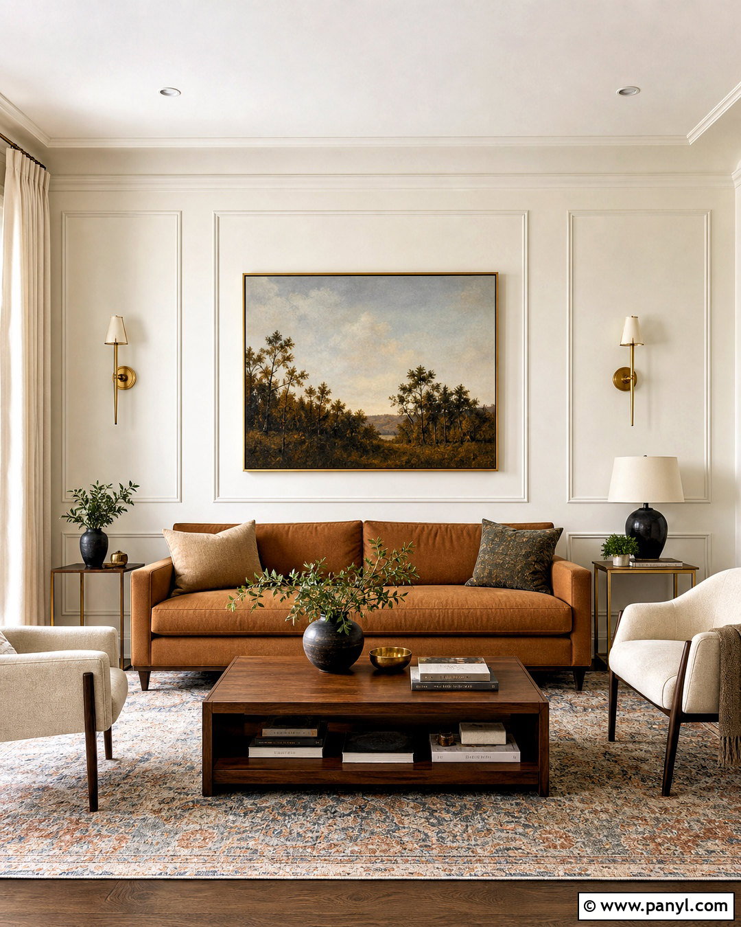 Drawing Room Back Wall With Picture Frame Molding - 20 drawing room back wall design ideas