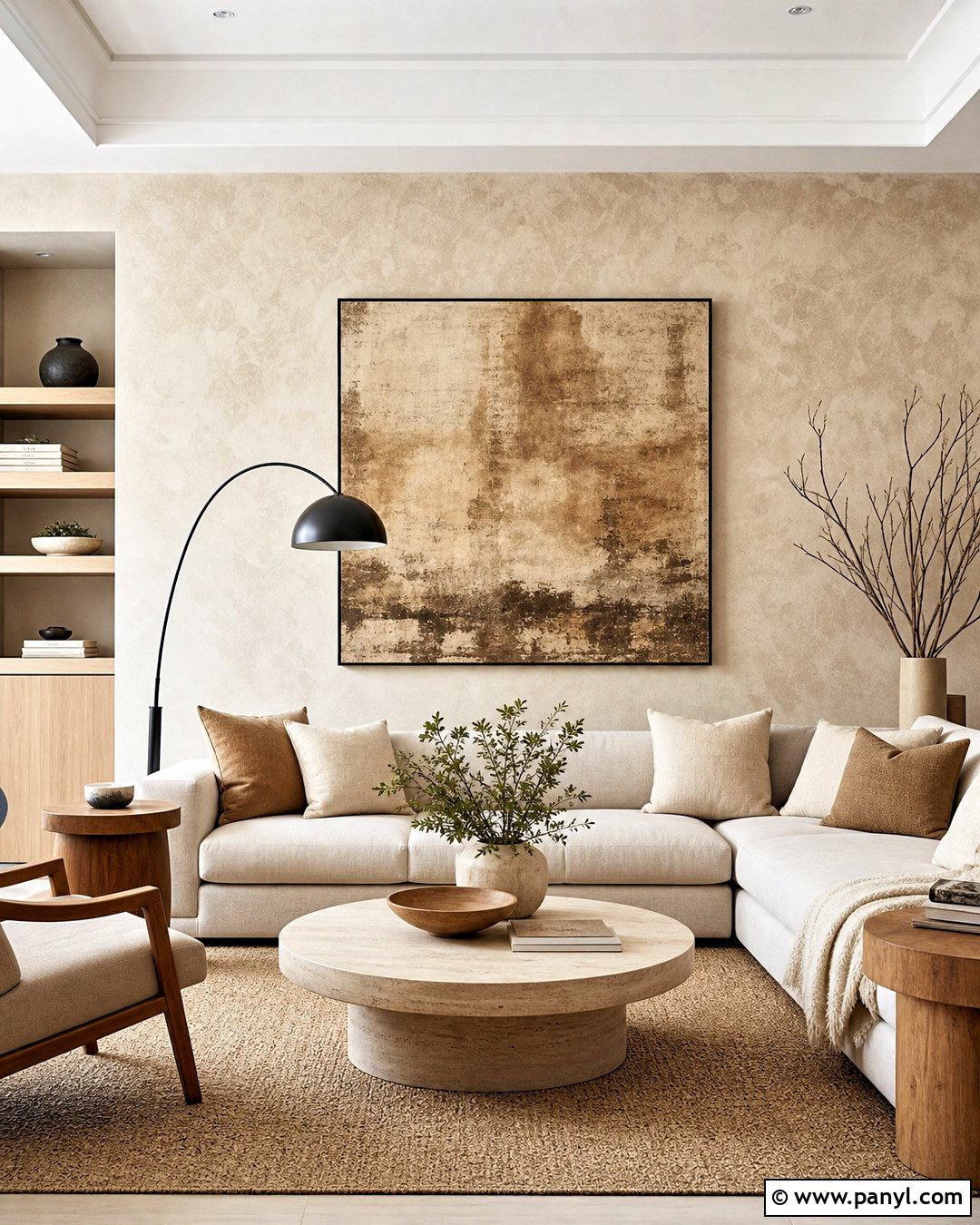Drawing Room Back Wall With Textured Paint - 20 drawing room back wall design ideas