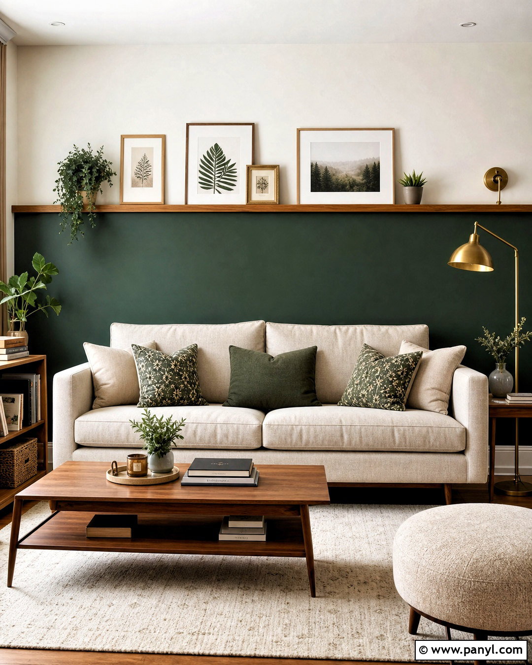 Drawing Room Back Wall With Two-Tone Paint - 20 drawing room back wall design ideas