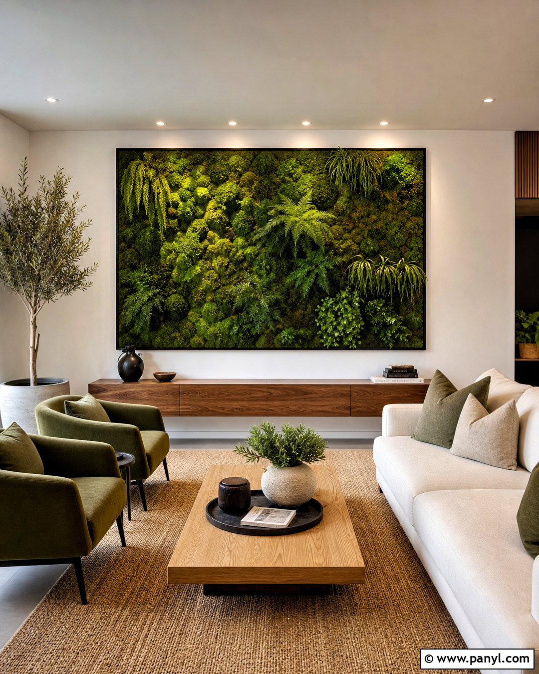 Drawing Room Back Wall With Vertical Garden - 20 drawing room back wall design ideas