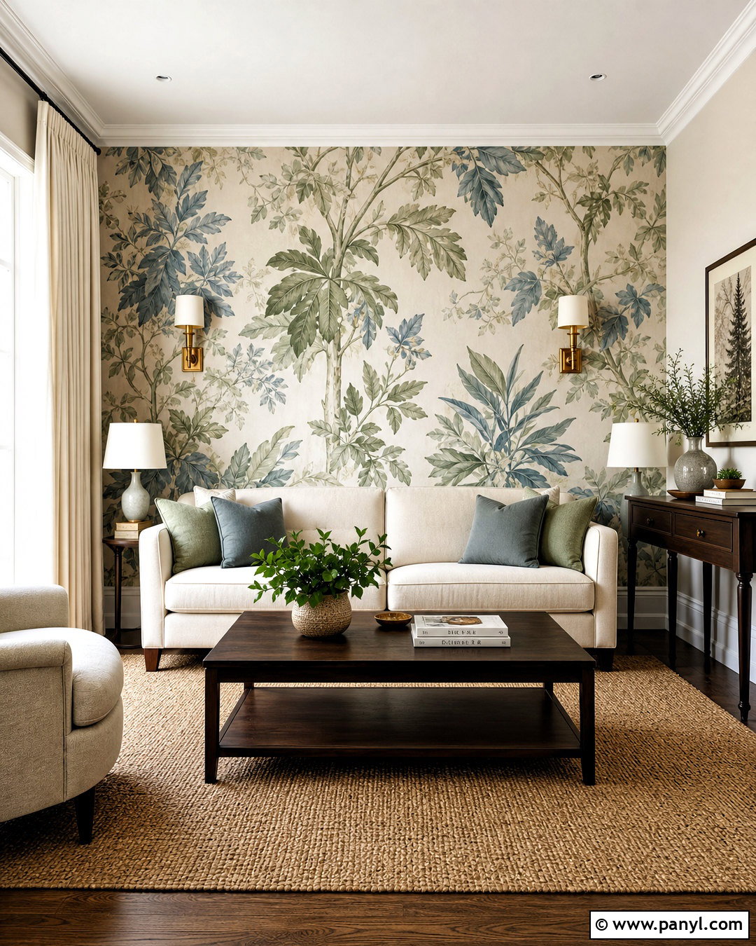 Drawing Room Back Wall With Wallpaper - 20 drawing room back wall design ideas
