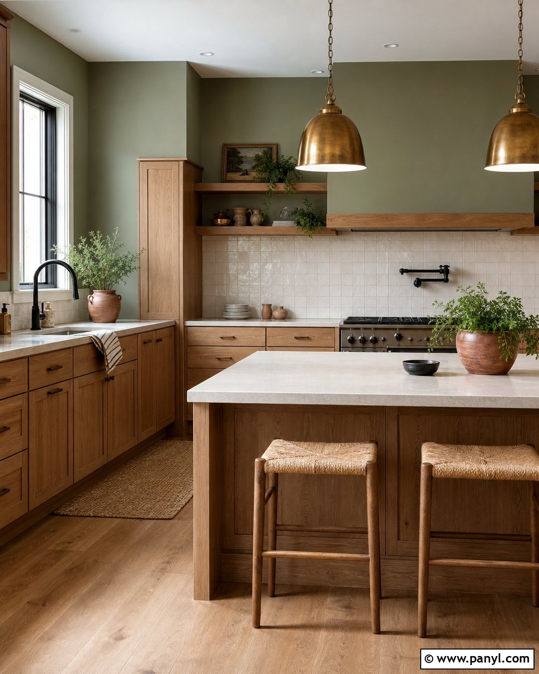 Dried Thyme Green Kitchen Walls - 20 Sherman Williams Green Walls