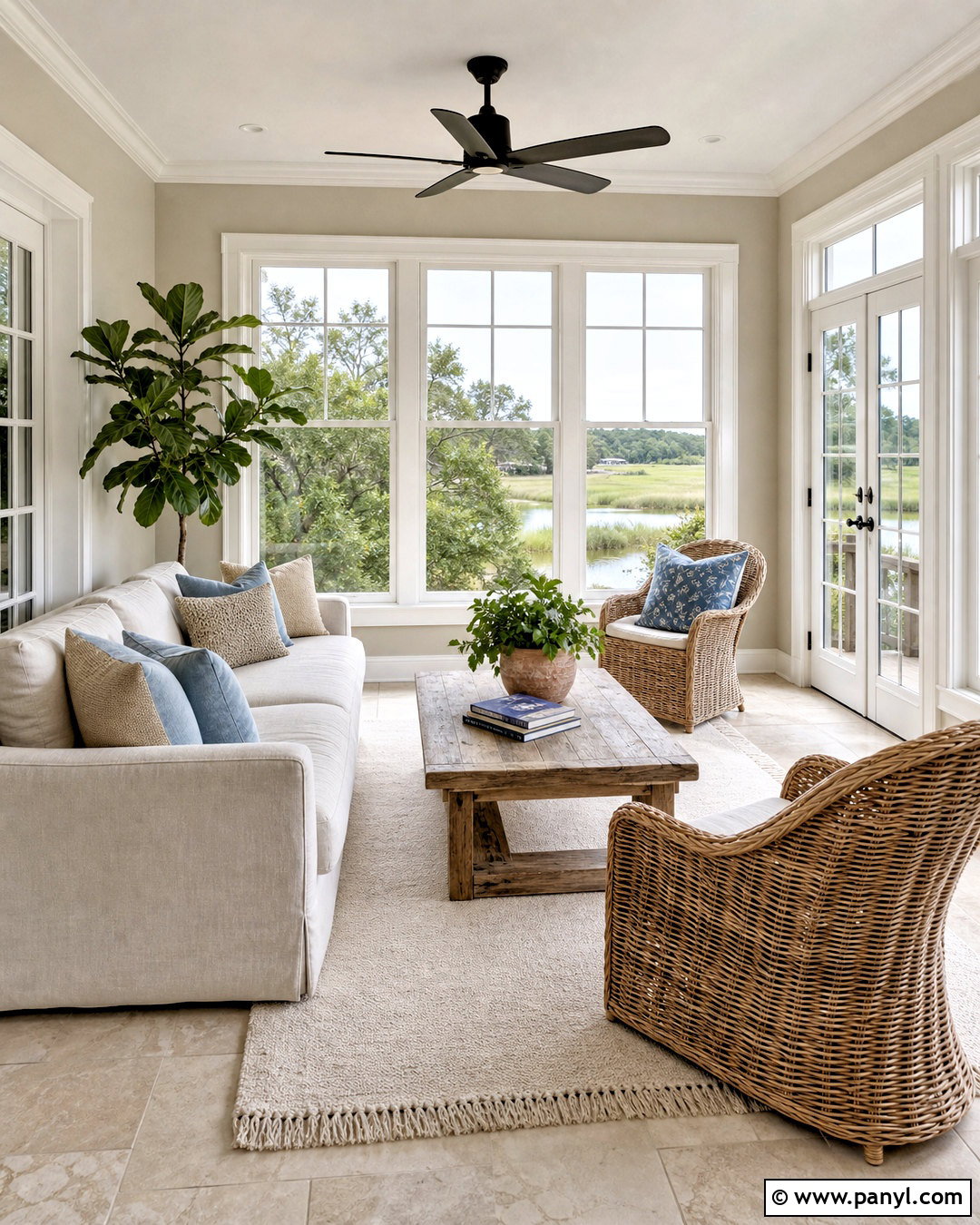 Drift Of Mist Sunroom - 20 sw greige paint colors