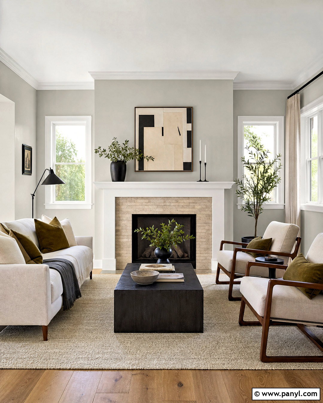 Drift of Mist Fireplace Room - 20 sw drift of mist walls
