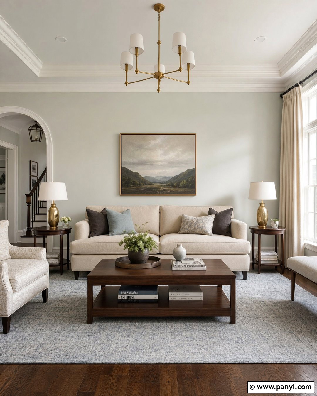 Drift of Mist Walls With Pure White Trim - 30 sherwin williams drift of mist walls