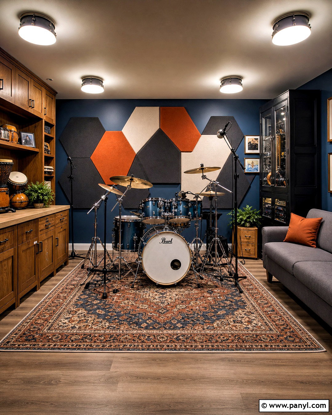 Drum Practice Music Room - 20 home music room design ideas