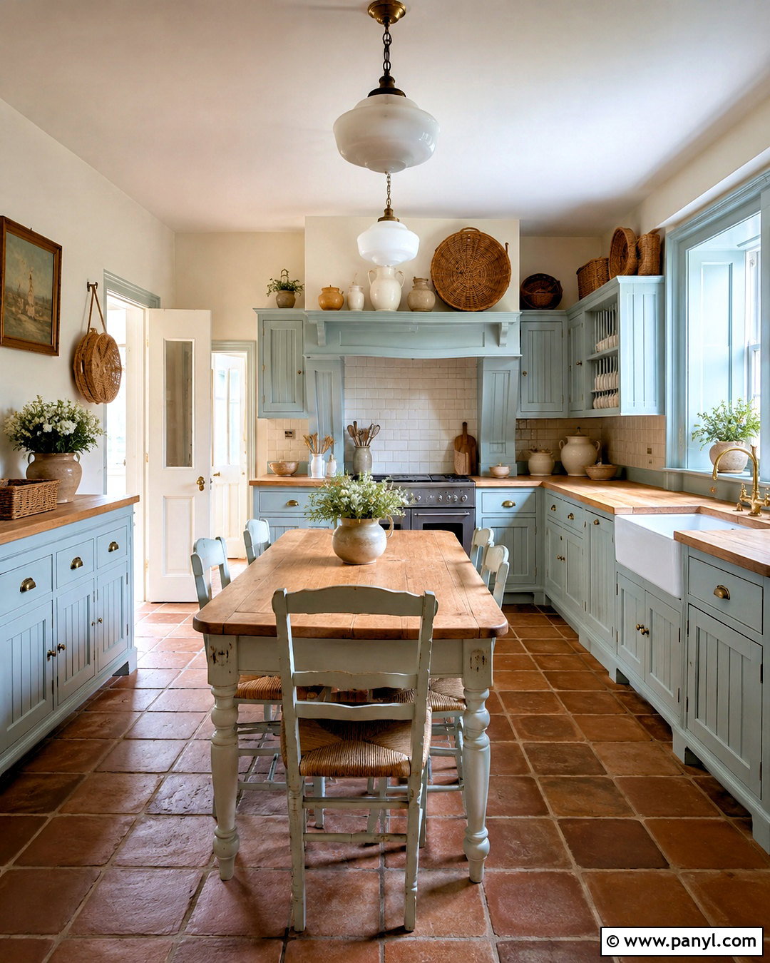 Duck Egg Blue Country Kitchen - 20 country kitchen colors