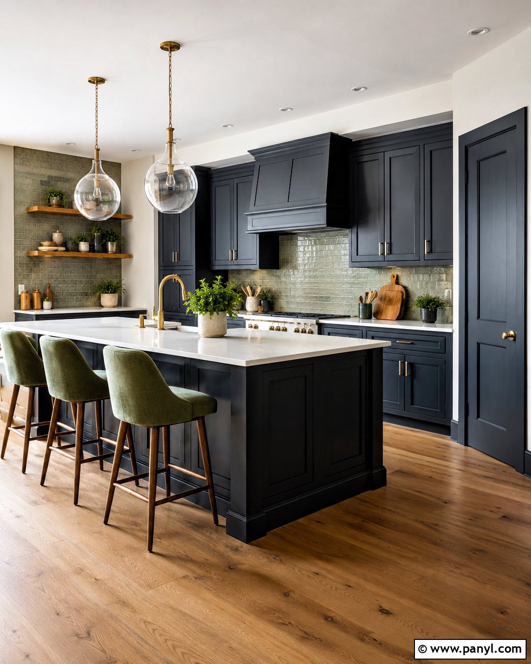 Dusk Blue Kitchen With Sage Green Accents - 20 dusk blue kitchen ideas