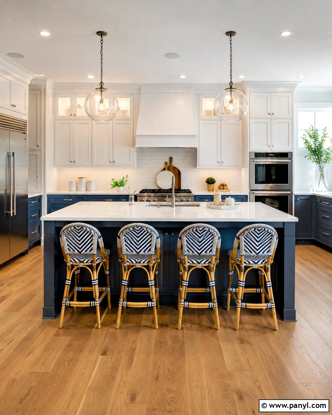 Dusk Blue Kitchen With White Upper Cabinets - 20 dusk blue kitchen ideas