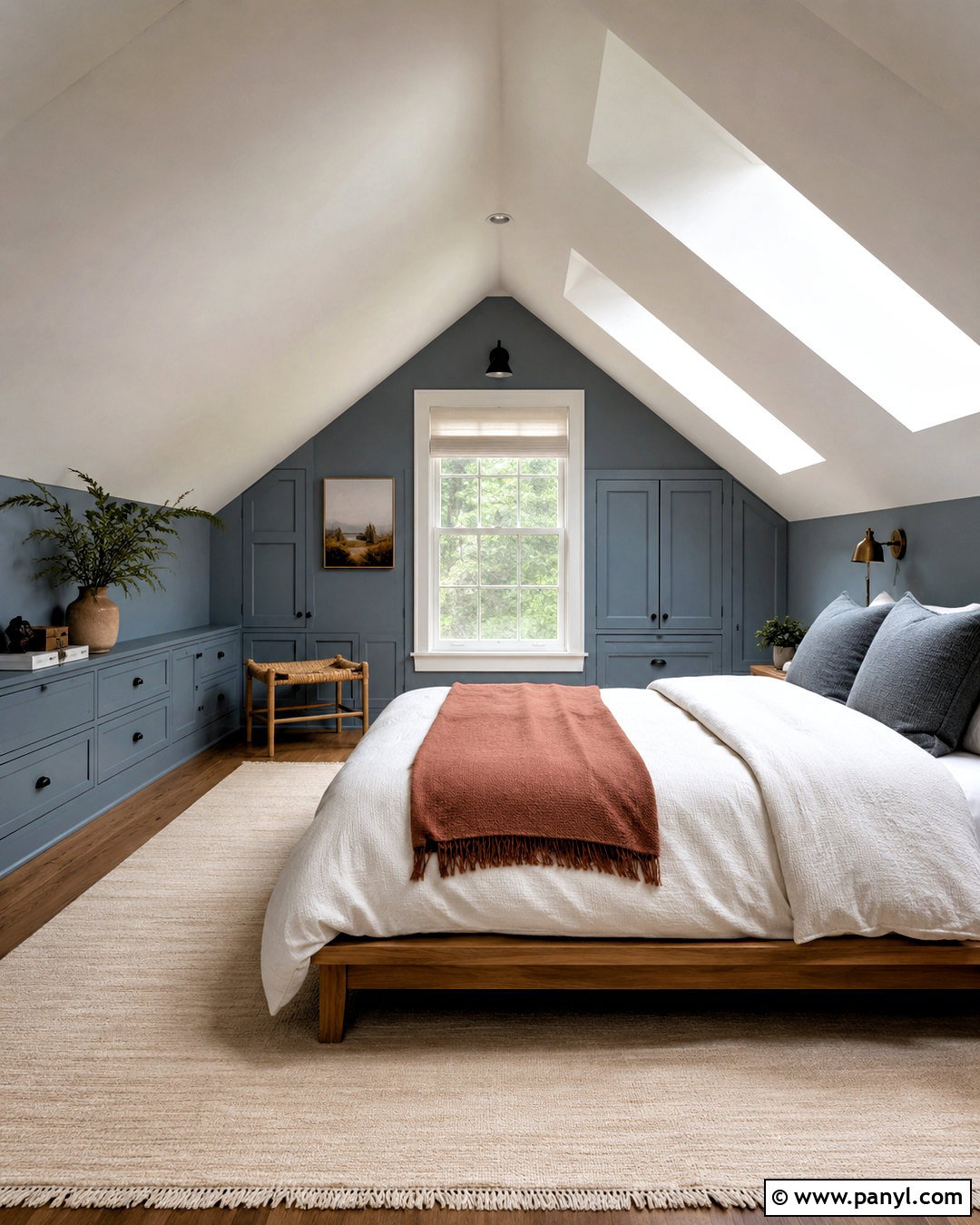 Dusky Blue Attic Bedroom - 20 dusky blue bedroom ideas