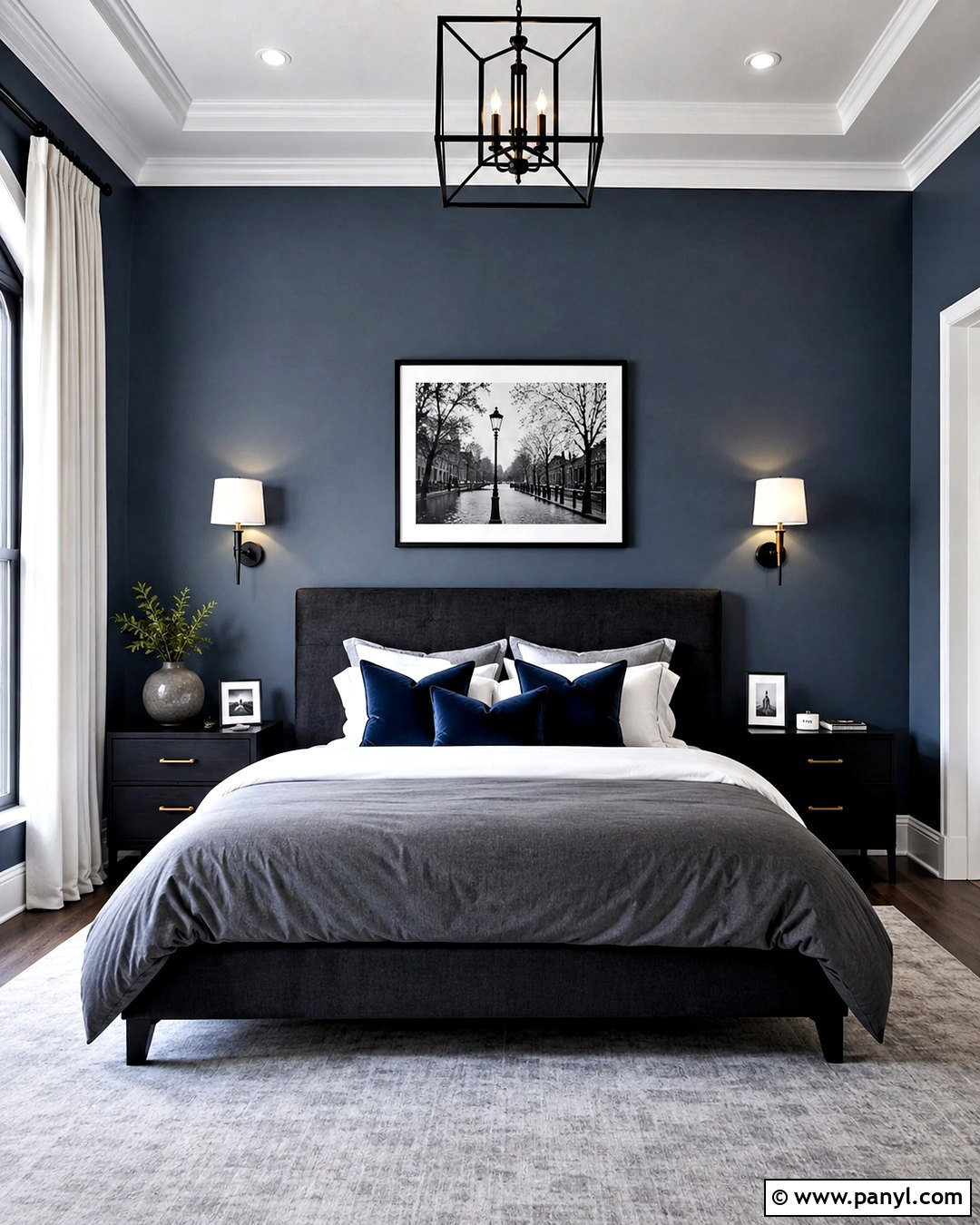 Dusky Blue Bedroom With Charcoal Gray - 20 dusky blue bedroom ideas