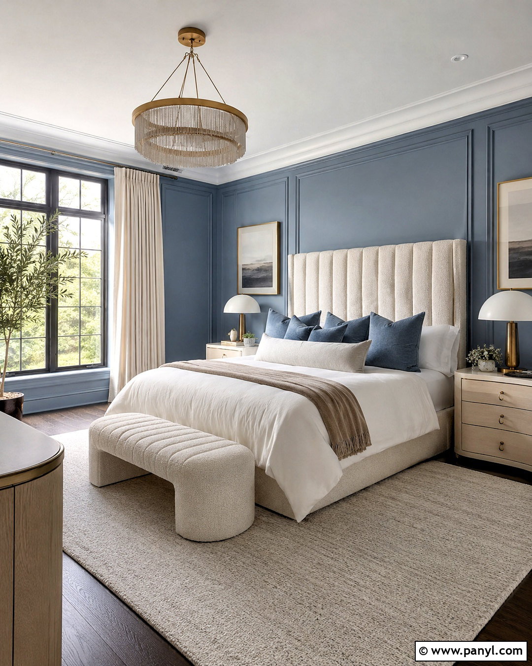 Dusky Blue Bedroom With Cream - 20 dusky blue bedroom ideas