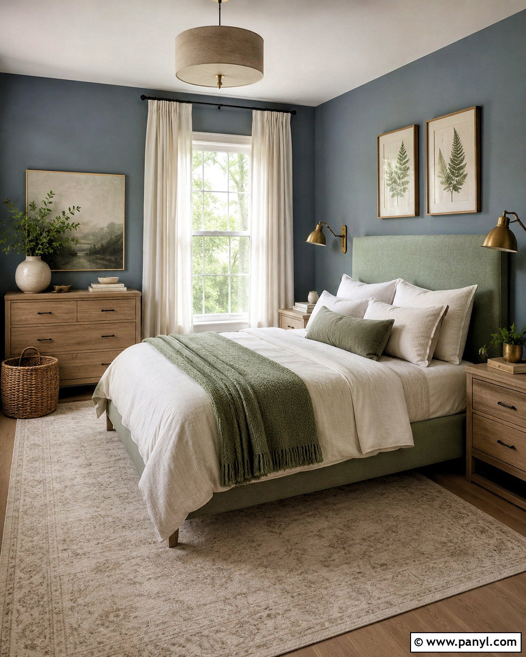 Dusky Blue Bedroom With Sage Green - 20 dusky blue bedroom ideas