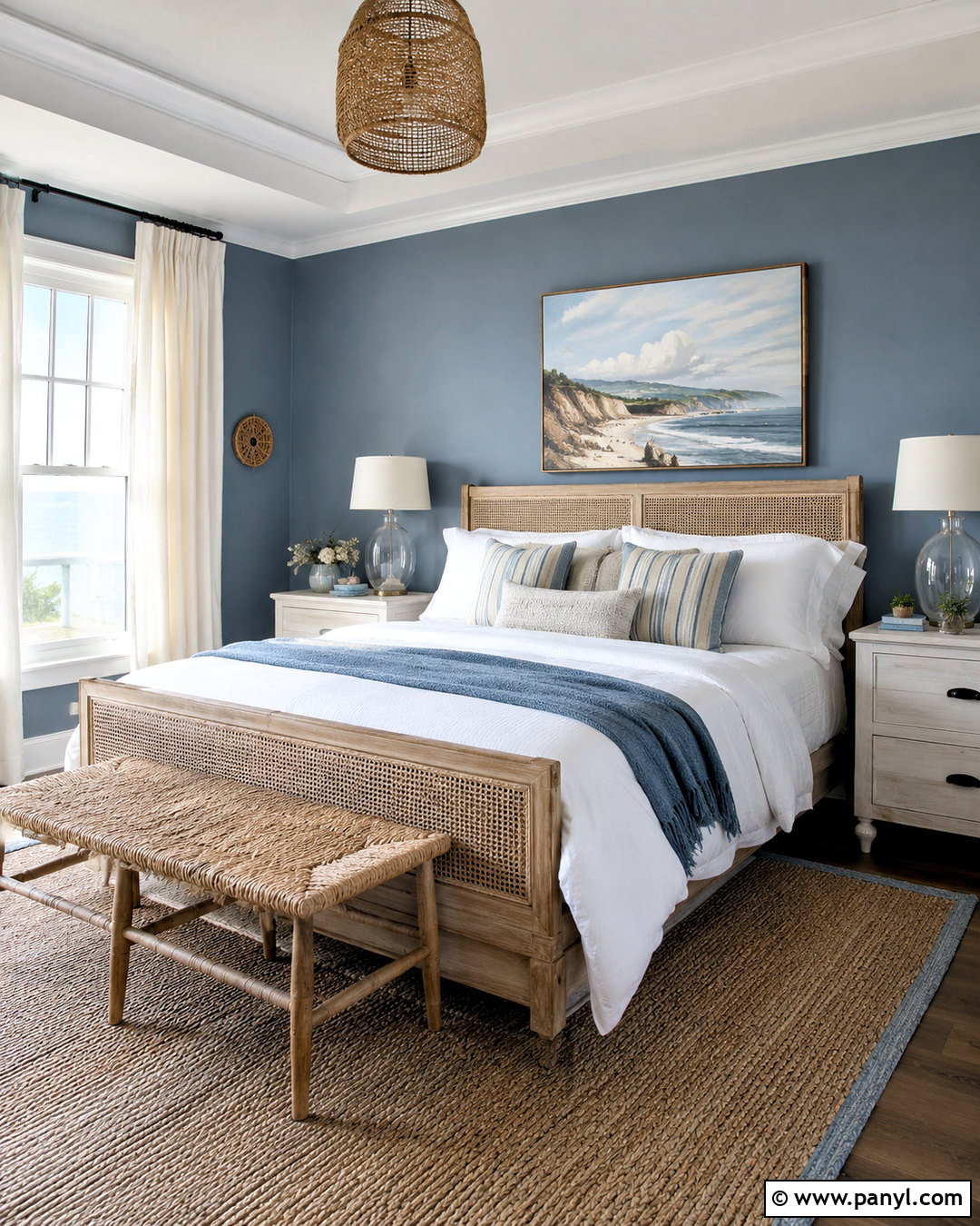 Dusky Blue Coastal Bedroom - 20 dusky blue bedroom ideas