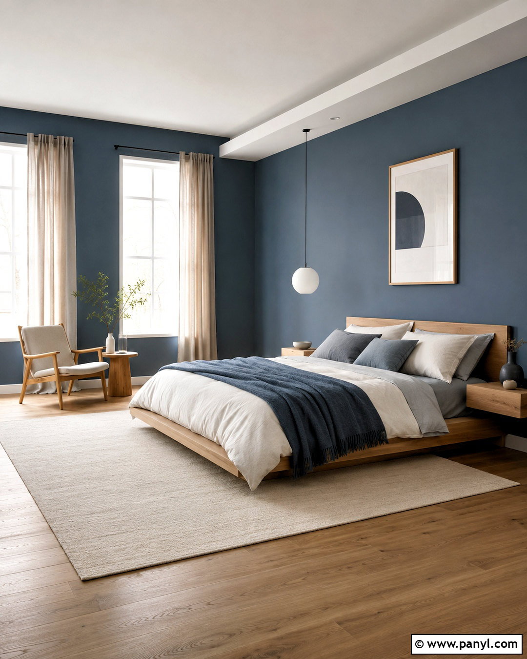 Dusky Blue Scandinavian Bedroom - 20 dusky blue bedroom ideas