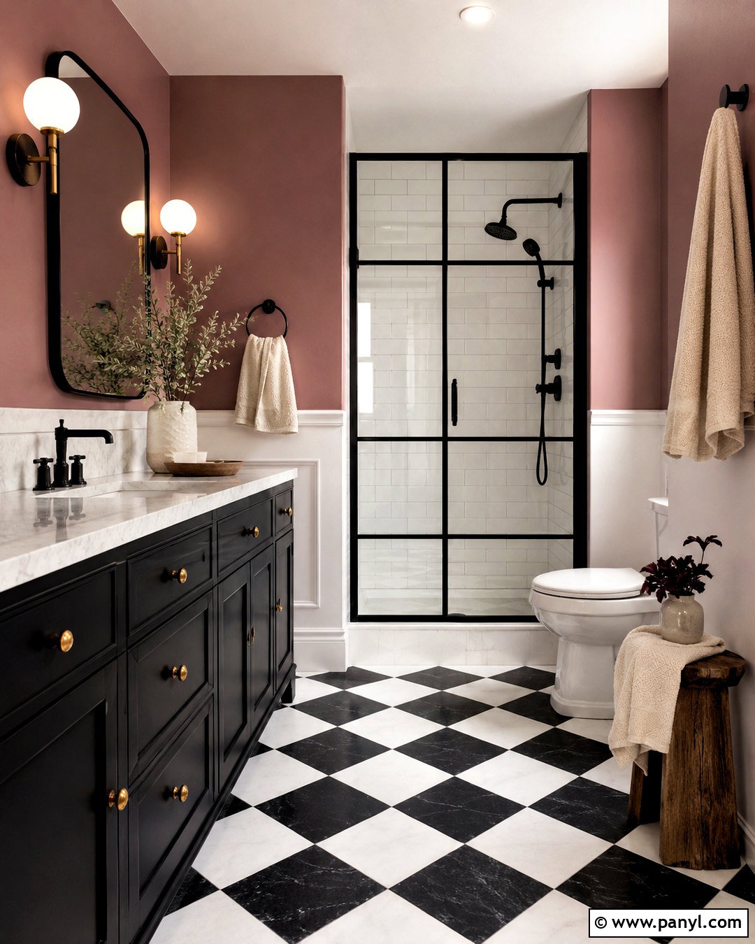 Dusky Pink And Black Bathroom - 20 dusky pink bathroom ideas