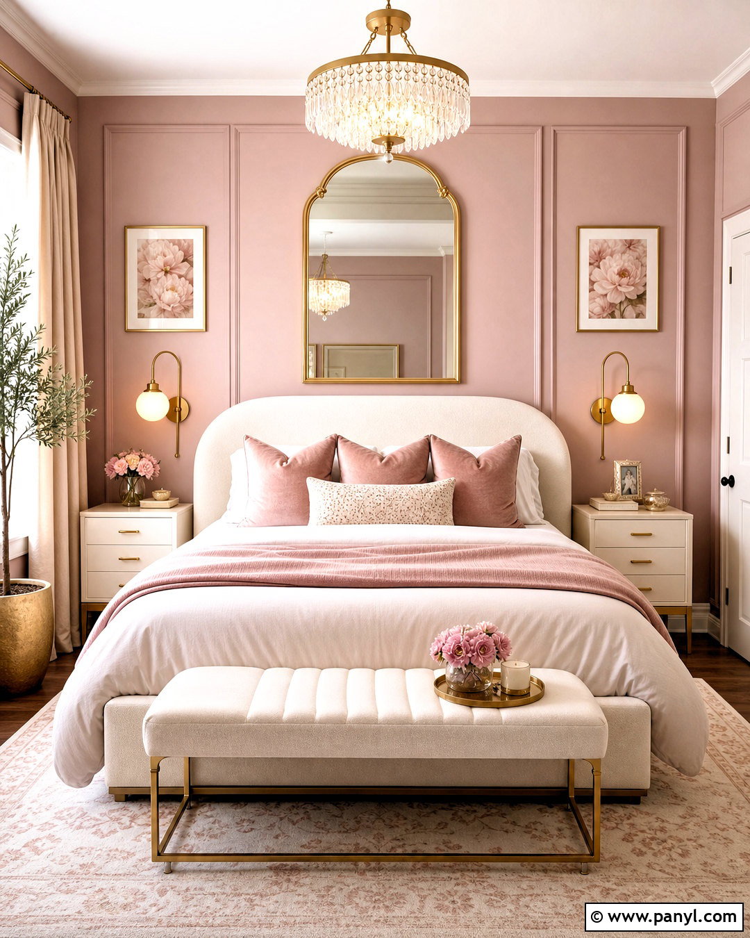 Dusky Pink And Gold Bedroom - 20 dusky pink bedroom ideas