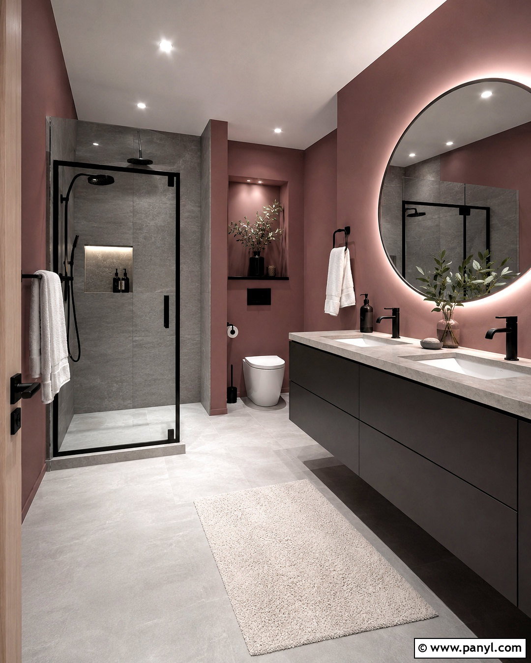 Dusky Pink And Gray Bathroom - 20 dusky pink bathroom ideas