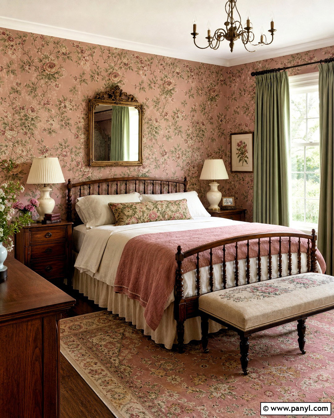Dusky Pink Floral Bedroom - 20 dusky pink bedroom ideas