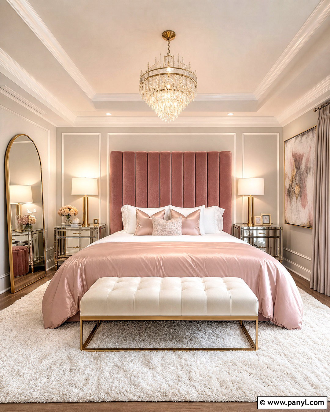 Dusky Pink Glam Bedroom - 20 dusky pink bedroom ideas