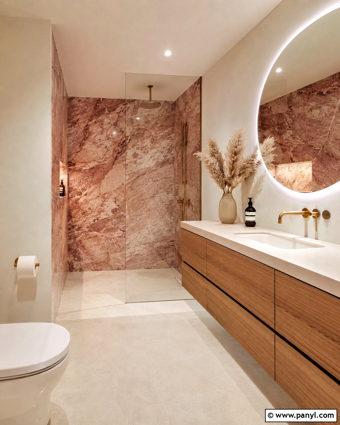 Dusky Pink Marble Bathroom - 20 dusky pink bathroom ideas