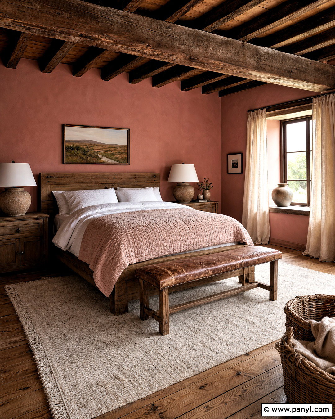 Dusky Pink Rustic Bedroom - 20 dusky pink bedroom ideas