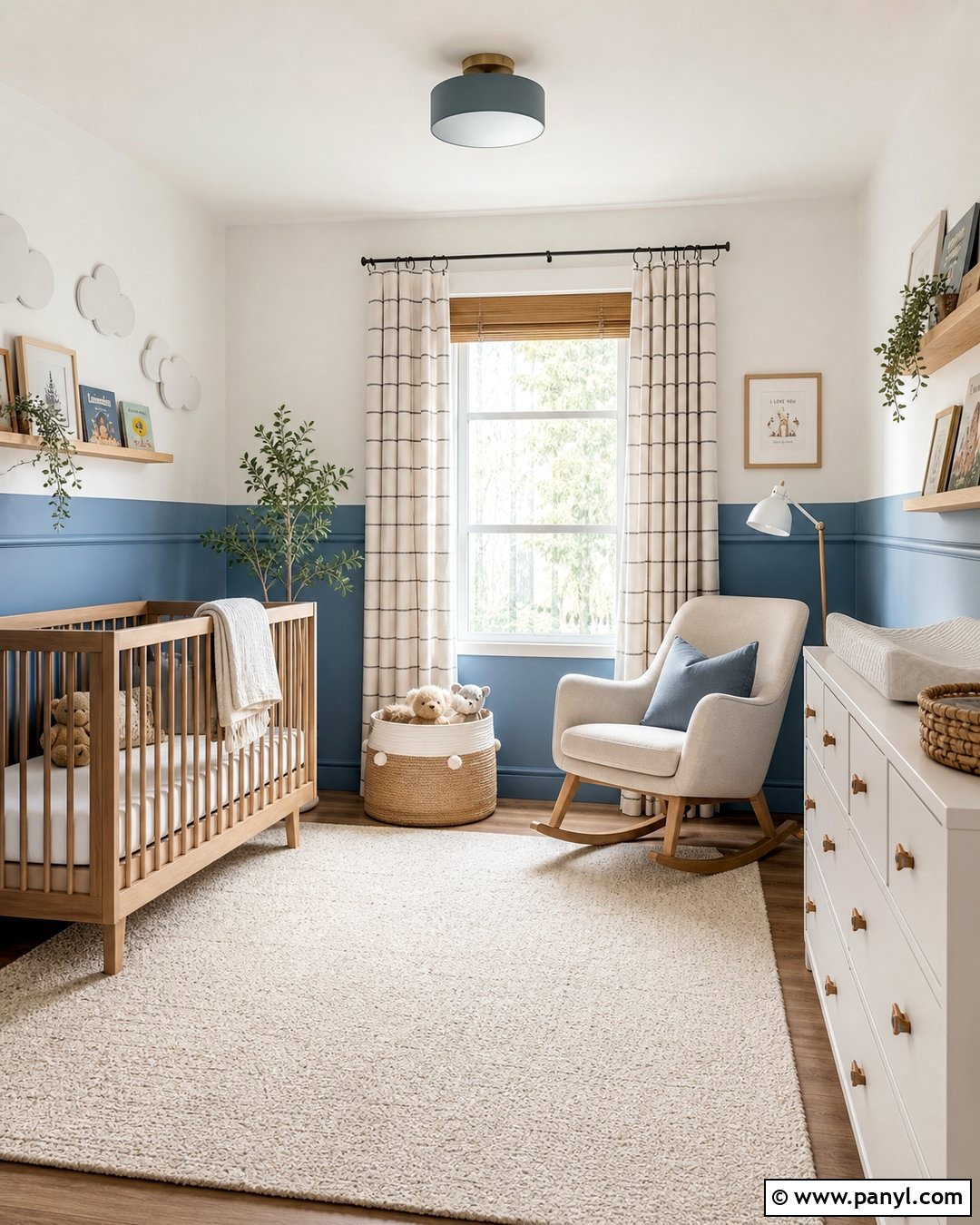 Dusty Blue 34 Painted Nursery - 25 34 Painted Wall ideas