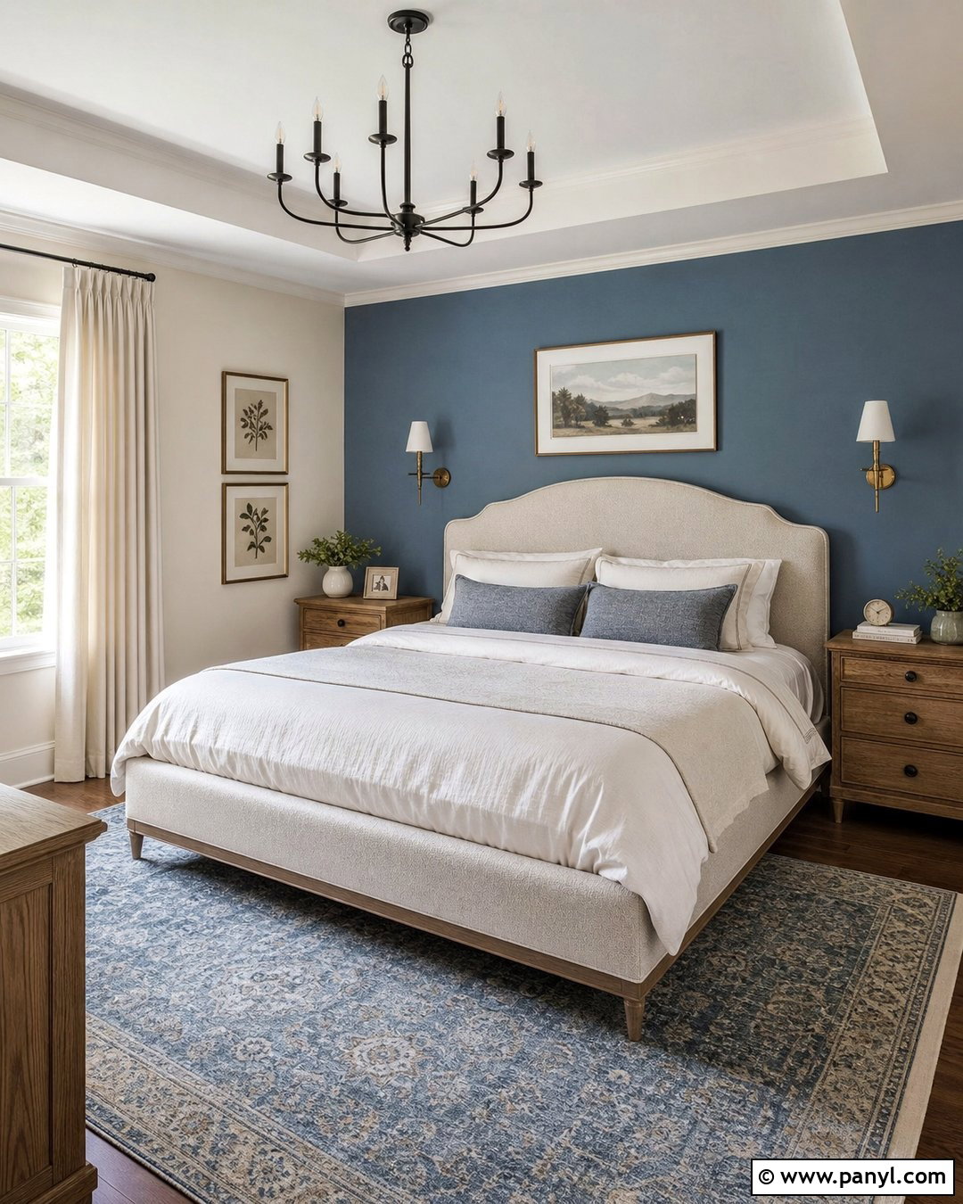Dusty Blue Accent Wall Bedroom - 20 Cream Walls With Blue Accent Wall Ideas