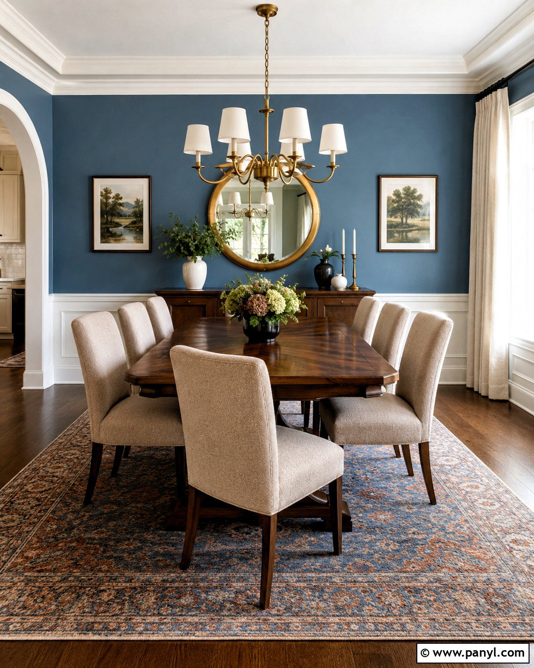 Dusty Blue Accent Wall Dining Room - 20 blue accent walls