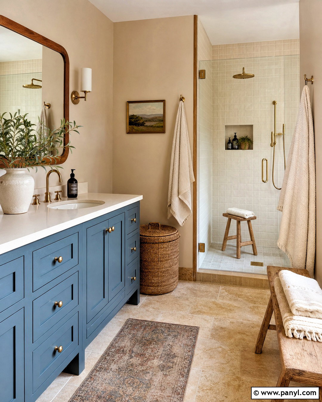 Dusty Blue And Beige Bathroom - 20 dusty blue bathroom ideas