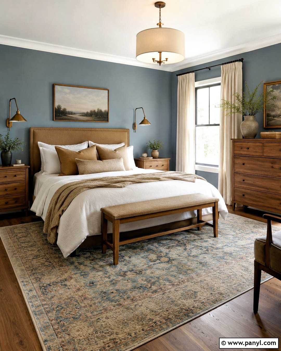 Dusty Blue And Camel Bedroom Palette - 20 cozy bedroom color palette ideas