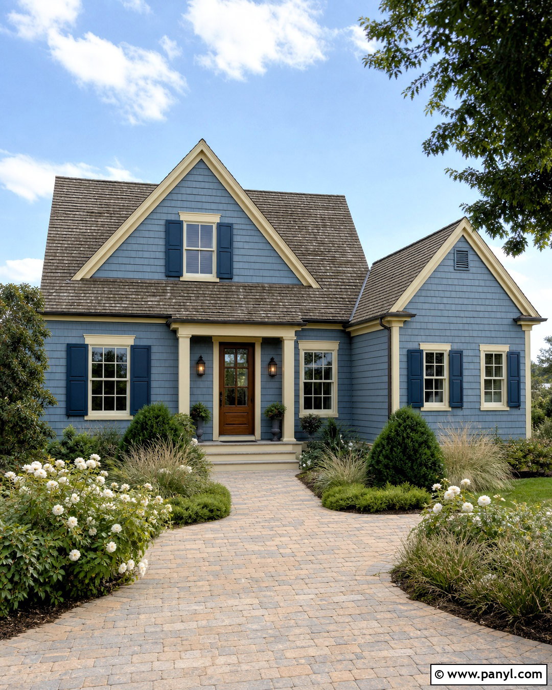 Dusty Blue And Cream Exterior Color Scheme - 20 house exterior colors schemes