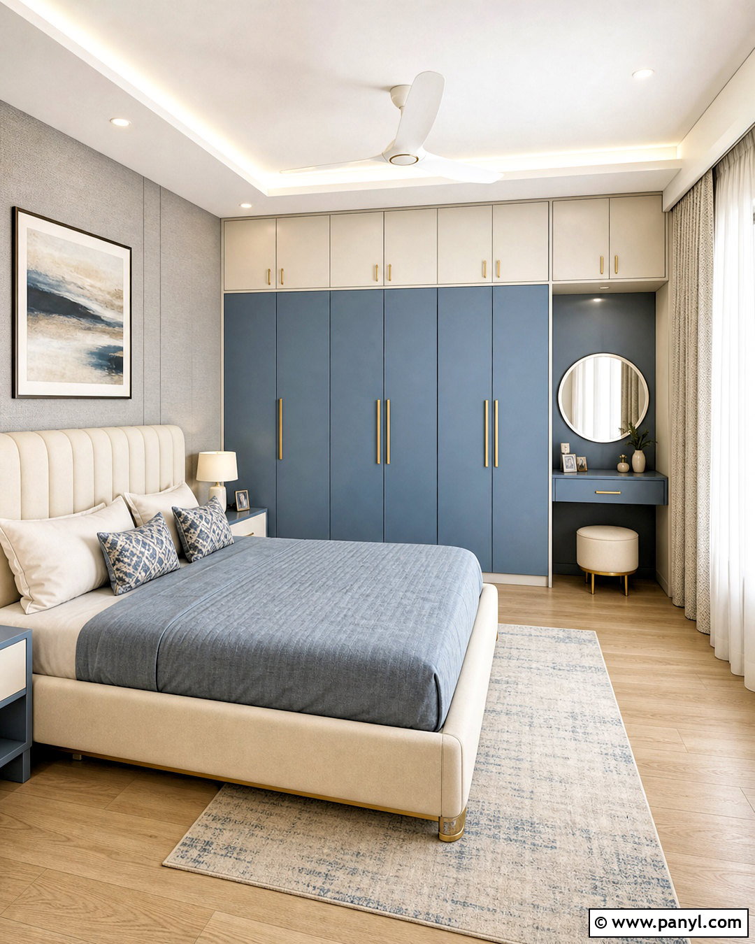 Dusty Blue And Ivory Almirah - 20 almirah color ideas