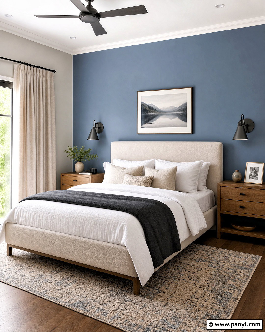 Dusty Blue And Light Gray Wall Combination - 20 wall painting colour combination ideas