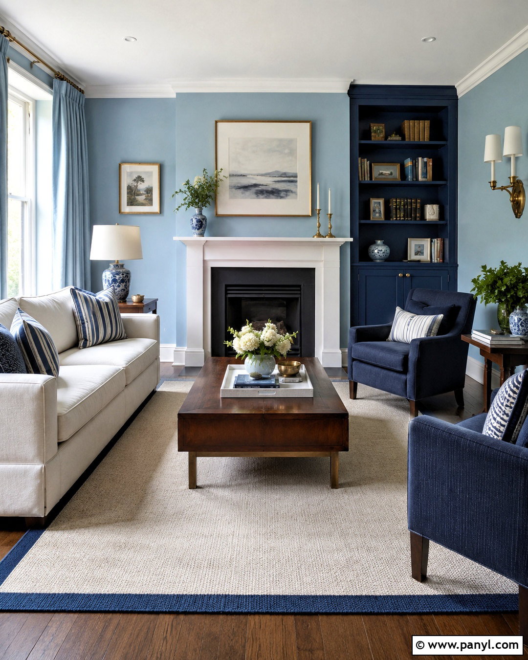 Dusty Blue And Navy Living Room - 20 dusty blue living room ideas