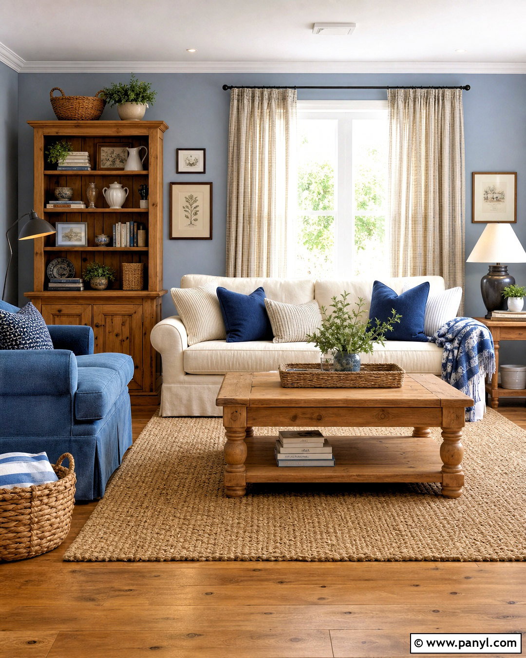 Dusty Blue And Pine Wooden Color Combination - 20 wooden colour combination ideas