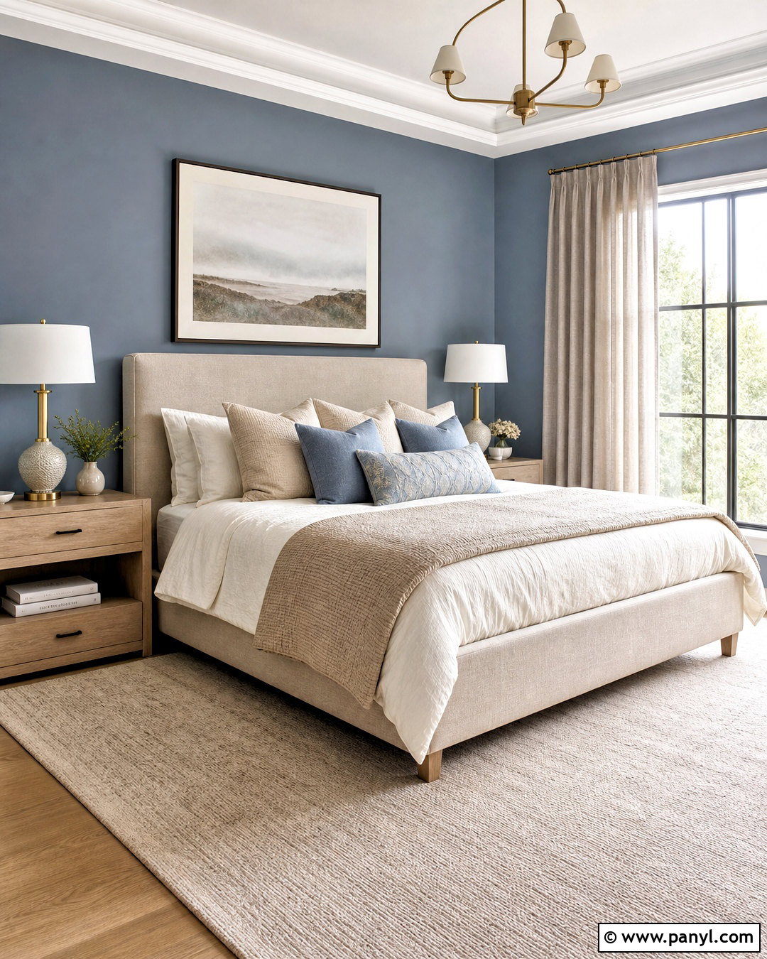 Dusty Blue And Soft Beige Bedroom - 20 interior room color combination ideas