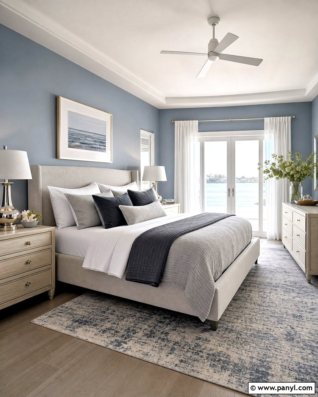 Dusty Blue And Soft Gray Bedroom - 20 bedroom color combination ideas